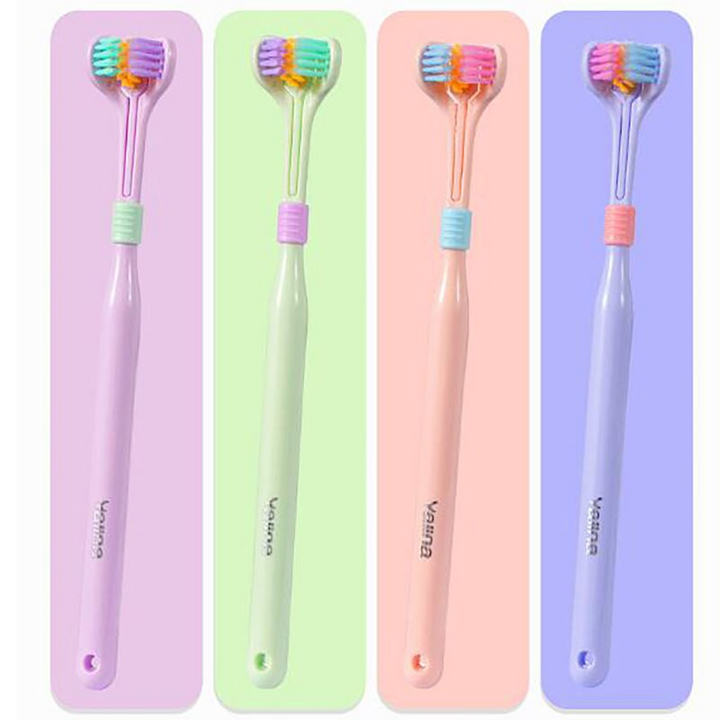 Three-Sided Soft Toothbrush