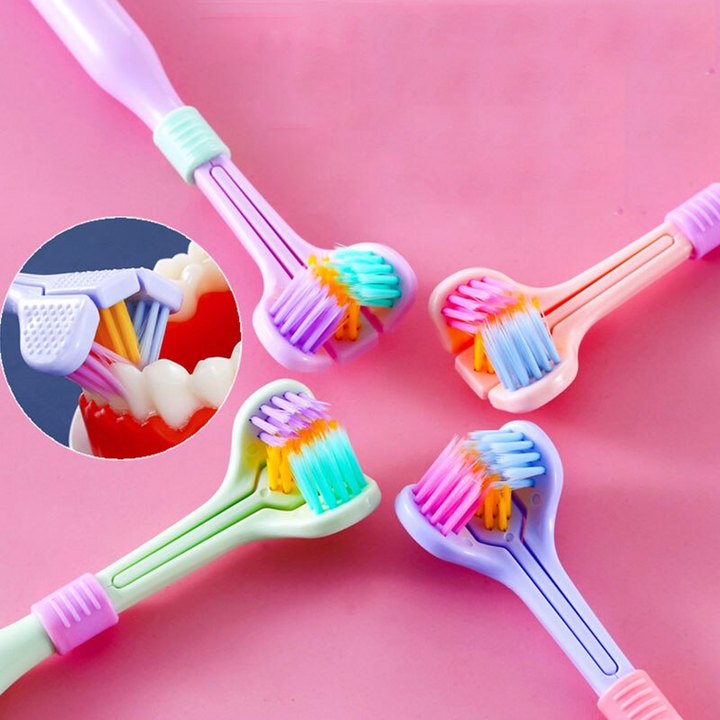 Three-Sided Soft Toothbrush