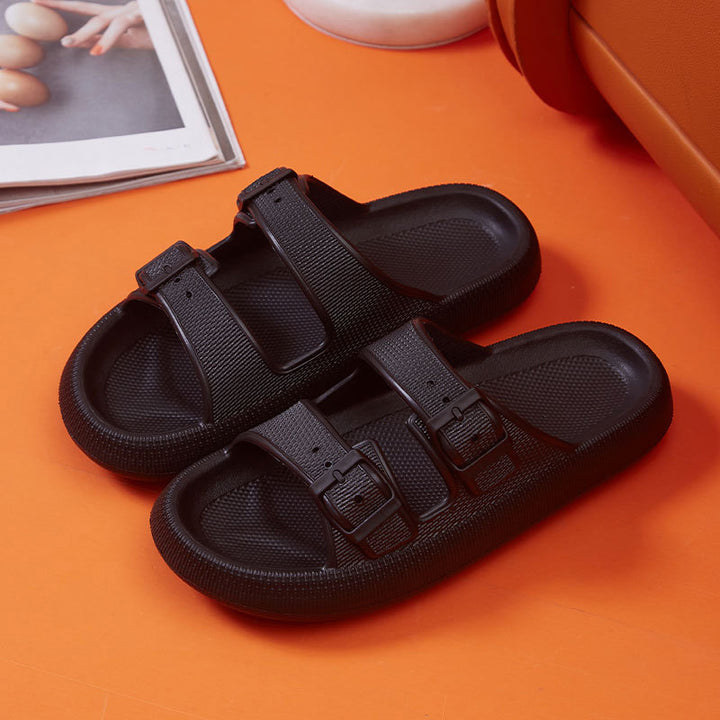 Summer Adjustable Buckle Platform Pillow Slippers Sandals