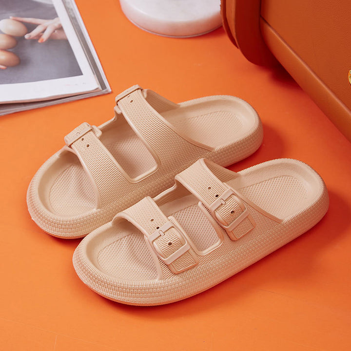 Summer Adjustable Buckle Platform Pillow Slippers Sandals