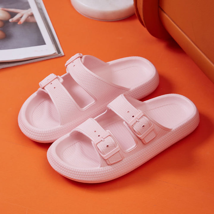 Summer Adjustable Buckle Platform Pillow Slippers Sandals