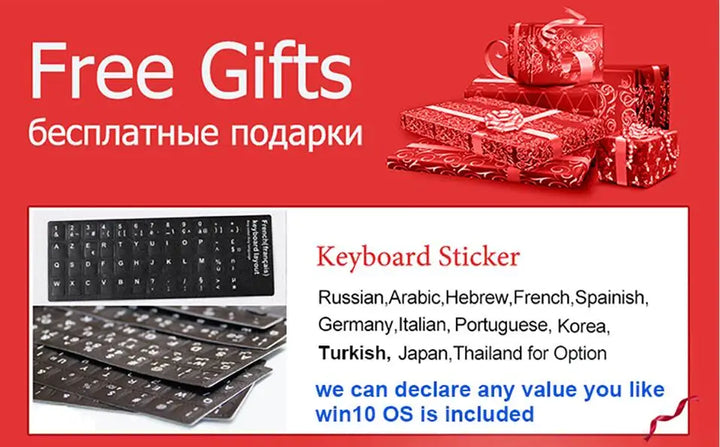 Russian keyboard 15.6 Inch DDR4 16GB RAM Intel Celeron N5095 WiFi Business Office Online Class Notebook Window 10