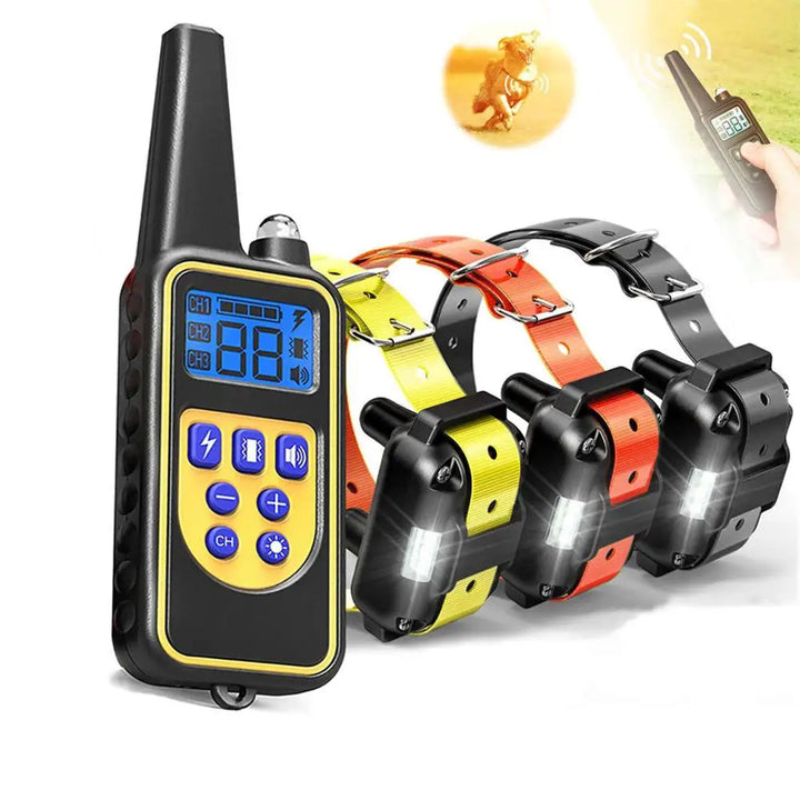 1pc Dog Training Device 20~100 lb Pet Dog Waterproof Collar LCD Long Distance Remote Control Static Electricity/Vibration