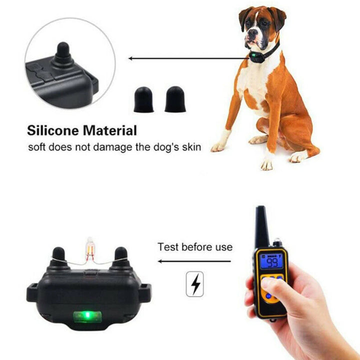 1pc Dog Training Device 20~100 lb Pet Dog Waterproof Collar LCD Long Distance Remote Control Static Electricity/Vibration