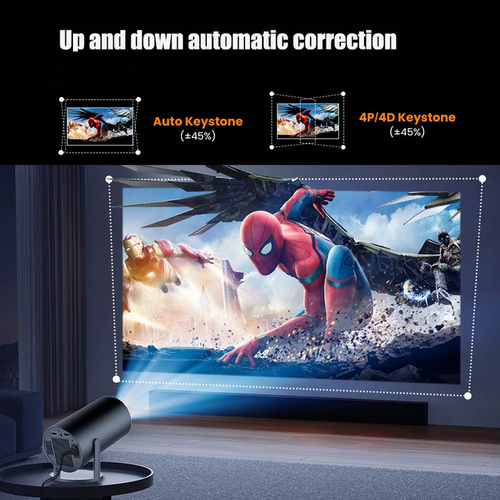 DITONG HY300 PLUS Smart Mini Projector Android 11 Full HD Projector  Support 4K 5G  WiFi 6   Home Movie hy300 pro Projector