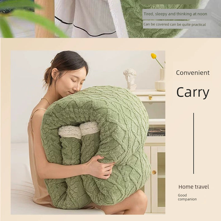 Sofa Blanket Winter Thick Blanket Coral Fleece Dormitory Single Woollen Blanket Office Nap Blanket Fall and Winter Blanket