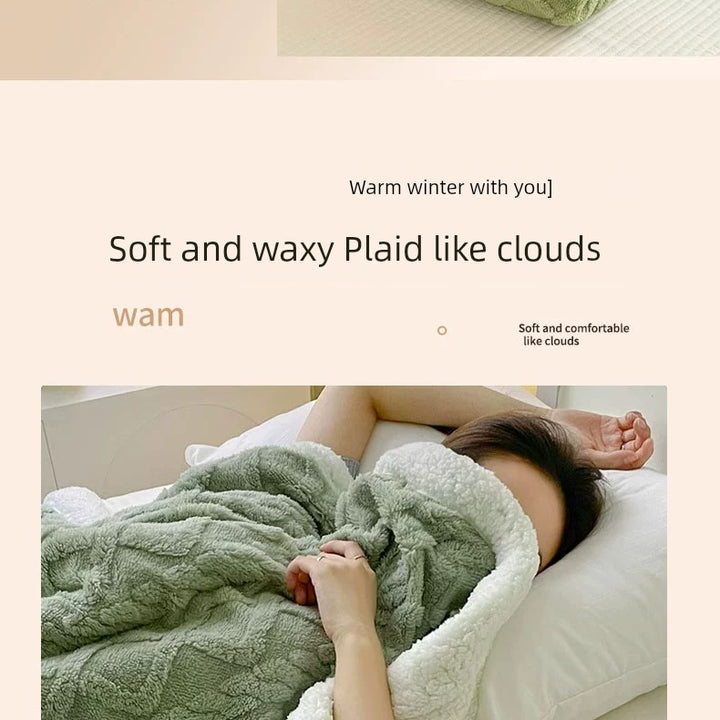 Sofa Blanket Winter Thick Blanket Coral Fleece Dormitory Single Woollen Blanket Office Nap Blanket Fall and Winter Blanket