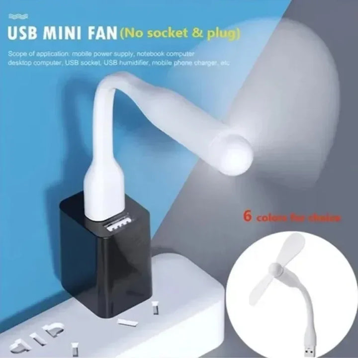 1 Pc USB Mini Flexible Bendable Portable Hand Fan for Power Bank Laptop PC Charger Summer Gadget Fan