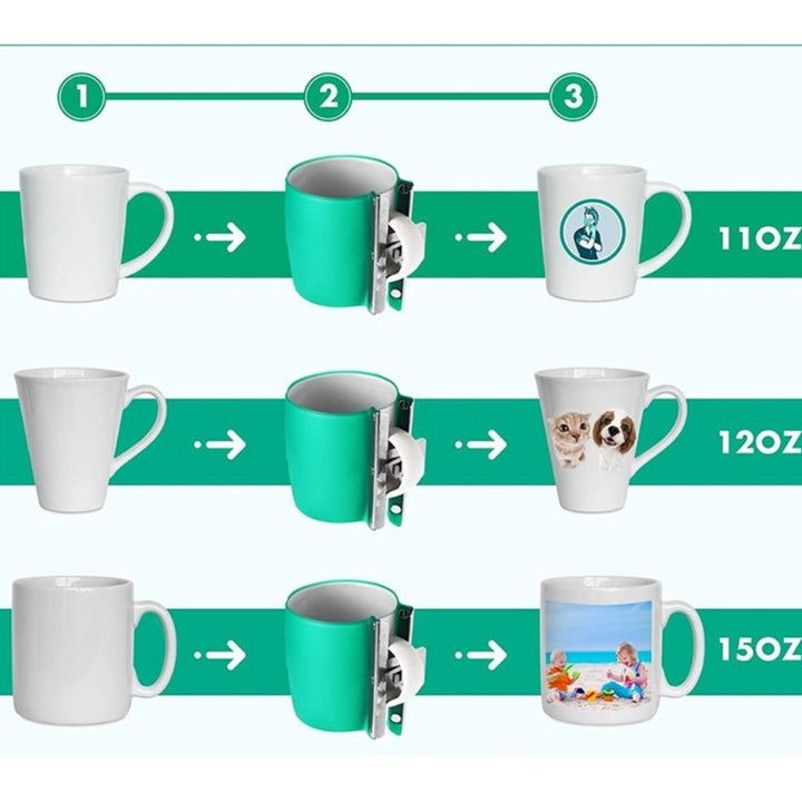 Mug Transfer Sublimation Silicone Mug Wrap Mug Mold 11OZ Cup Clamp Fixture- 11OZ 12OZ 15OZ High Elasticity