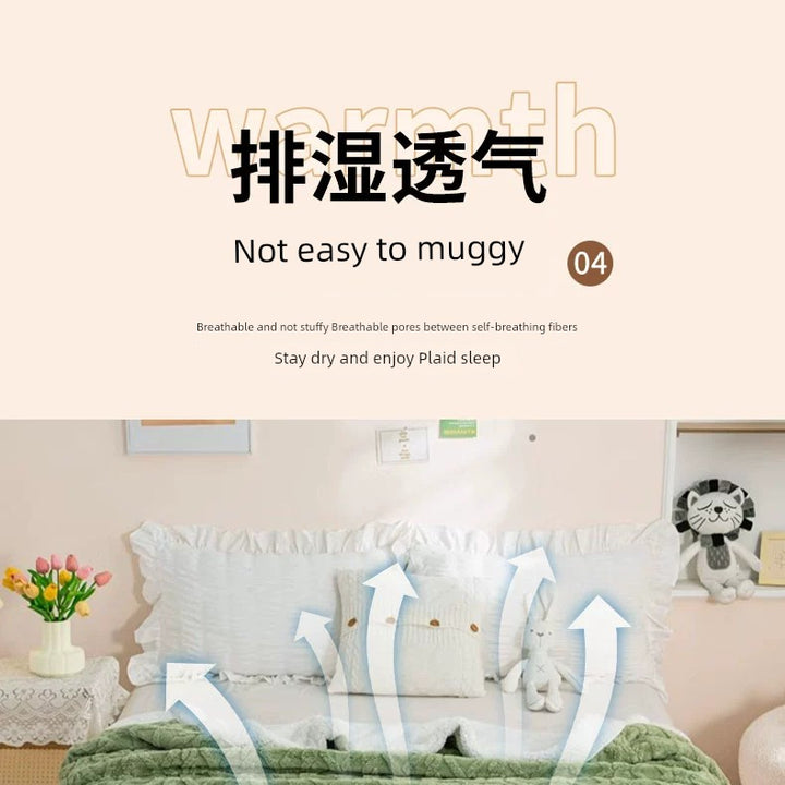 Sofa Blanket Winter Thick Blanket Coral Fleece Dormitory Single Woollen Blanket Office Nap Blanket Fall and Winter Blanket