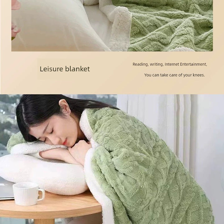 Sofa Blanket Winter Thick Blanket Coral Fleece Dormitory Single Woollen Blanket Office Nap Blanket Fall and Winter Blanket