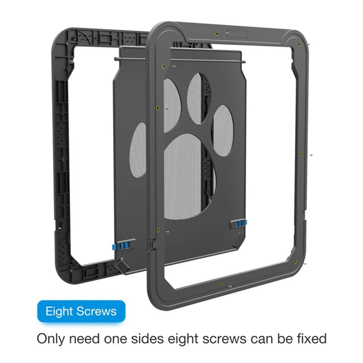 Pet Kitty Dog Door Flap Gate Opener Controlled Entry Electronic Screen Window Protector Wall Mosquito Net