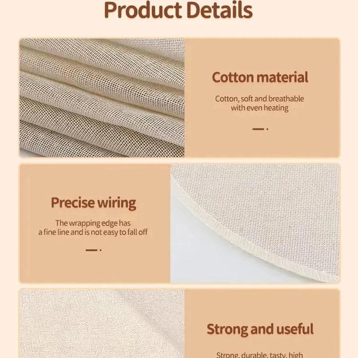 10Pcs 24/28/32CM Pure Cotton Steamer Cloth Household Drawer Cloth Steamed Rice And Bun Mat Round Cotton Gauze Kitchen Steamer