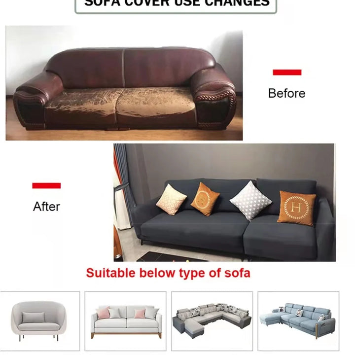 Thick Jacquard Sofa Cover for Living Room 1/2/3/4 Seater Elastic Sofa Cover L-shaped Corner Sofa Cover