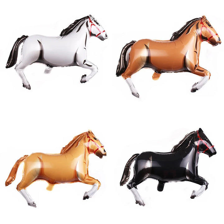 Horse Racing Theme Disposable Tableware Party Paper Plates Balloons Birthday Cowboy Party Boy Farm Baby Shower Decor Supplies