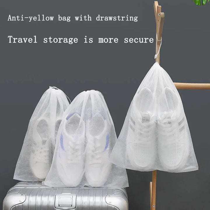 10 PCS Shoe Storage Bag Wardrobe Storage Bag Non-Woven Travel Portable Bag Waterproof Pocket Clothing Sorting Hanging Bag