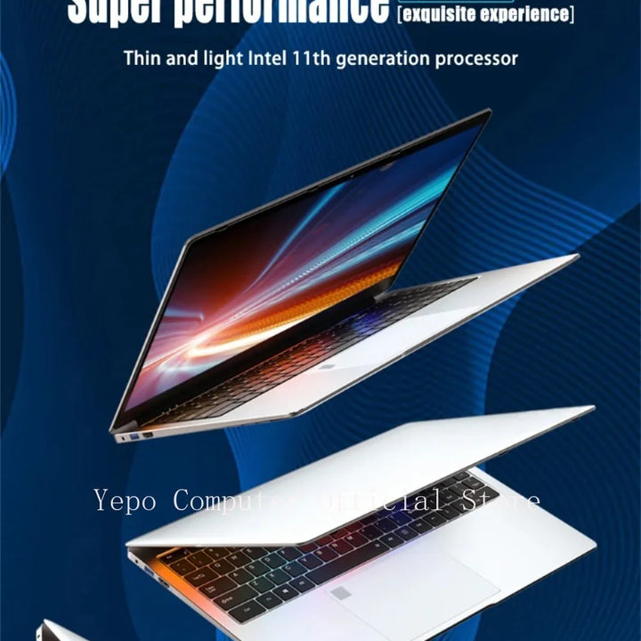 New Game Laptop 15.6-inch HD Screen Intel Celeron N5095 Windows 11 System Dual Band WiFi 16GB RAM 1TB SSD Business Office Laptop