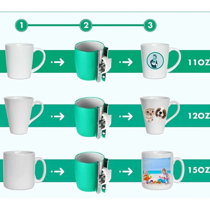 Mug Transfer Sublimation Silicone Mug Wrap Mug Mold 11OZ Cup Clamp Fixture- 11OZ 12OZ 15OZ High Elasticity