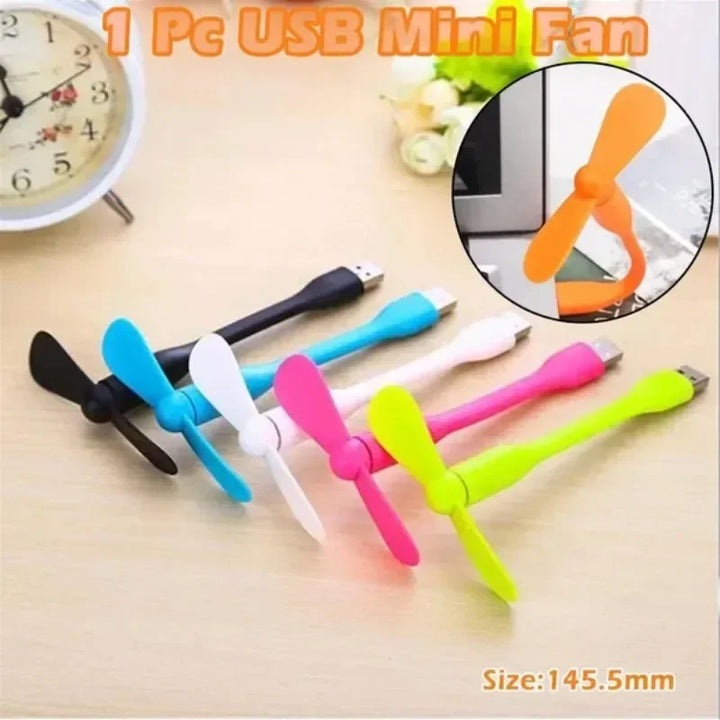 1 Pc USB Mini Flexible Bendable Portable Hand Fan for Power Bank Laptop PC Charger Summer Gadget Fan