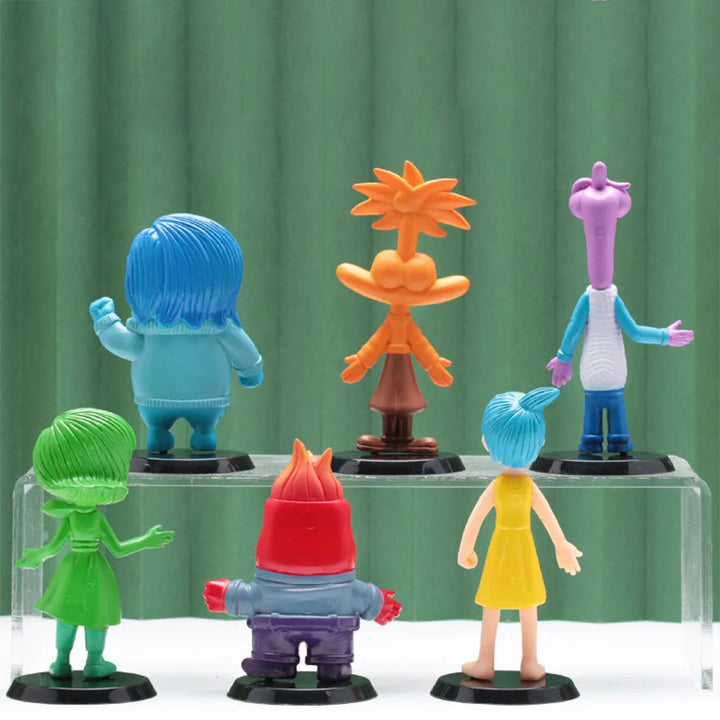 6pcs Inside Out 2 Figure Anime Joy Sadness Angry Action Figurine Fear Disgust Kits Collection Model Toy Gift In Stock