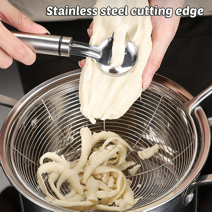 Manual Noodles Dough Cutter With Hanging Hole Stainless Steel Sliced Noodle Knife Durable Noodle Making Scraper Kitchen Gadget