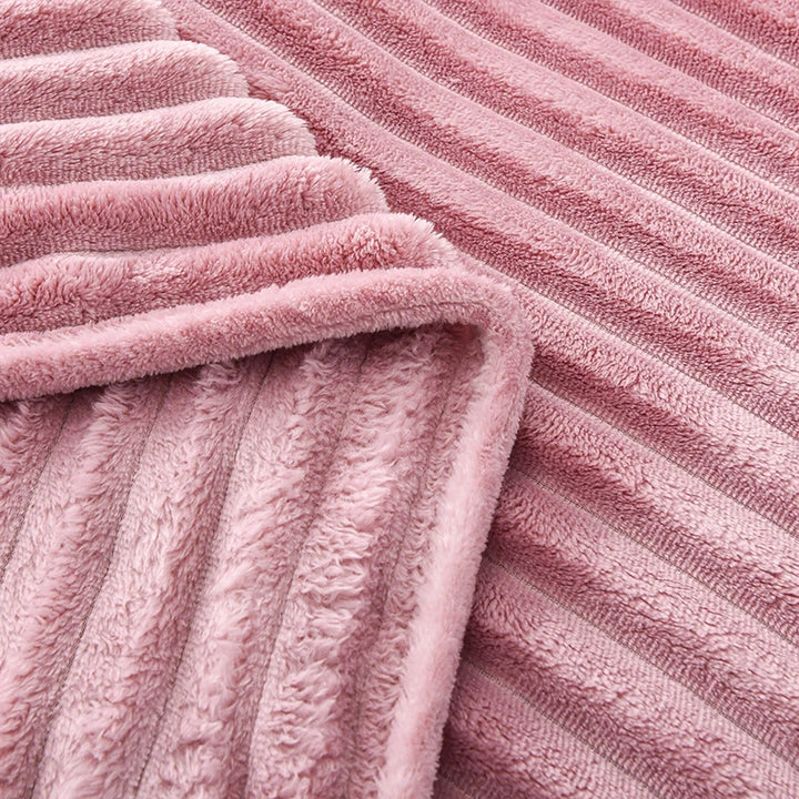 1pc Solid Color Flannel Blanket Soft Warm Throw Blankets for Couch Sofa Office Bed Camping Travel Multi-purpose Gift Blanket