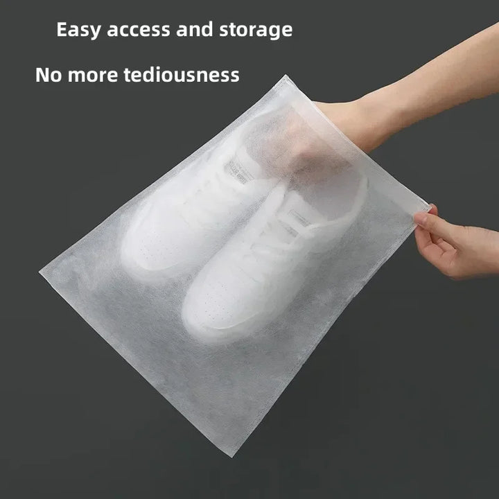 10 PCS Shoe Storage Bag Wardrobe Storage Bag Non-Woven Travel Portable Bag Waterproof Pocket Clothing Sorting Hanging Bag