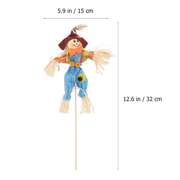 4pcs Halloween idyllic Scarecrow Adorable Scarecrow decor Mini Animated Scarecrow Bar Garden Autumn Scarecrow Decor Halloween