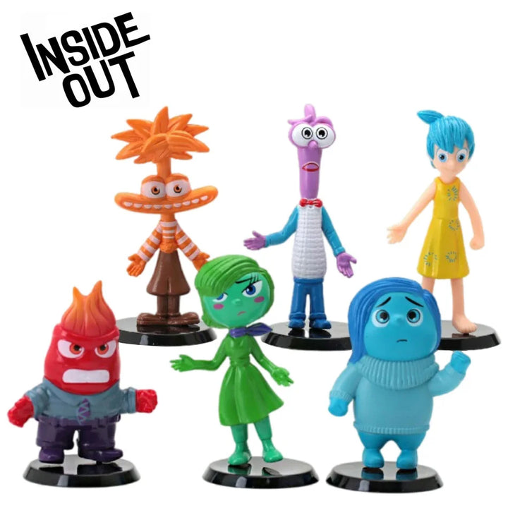 6pcs Inside Out 2 Figure Anime Joy Sadness Angry Action Figurine Fear Disgust Kits Collection Model Toy Gift In Stock