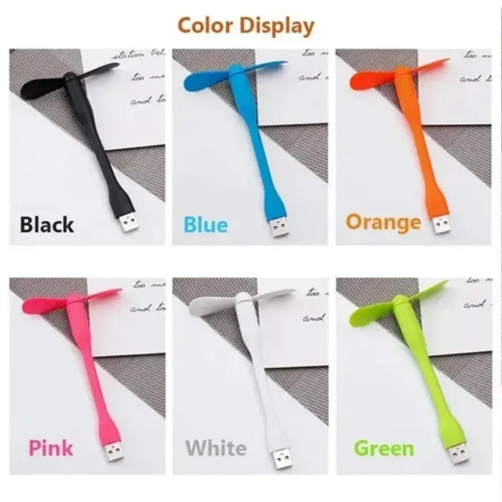 1 Pc USB Mini Flexible Bendable Portable Hand Fan for Power Bank Laptop PC Charger Summer Gadget Fan