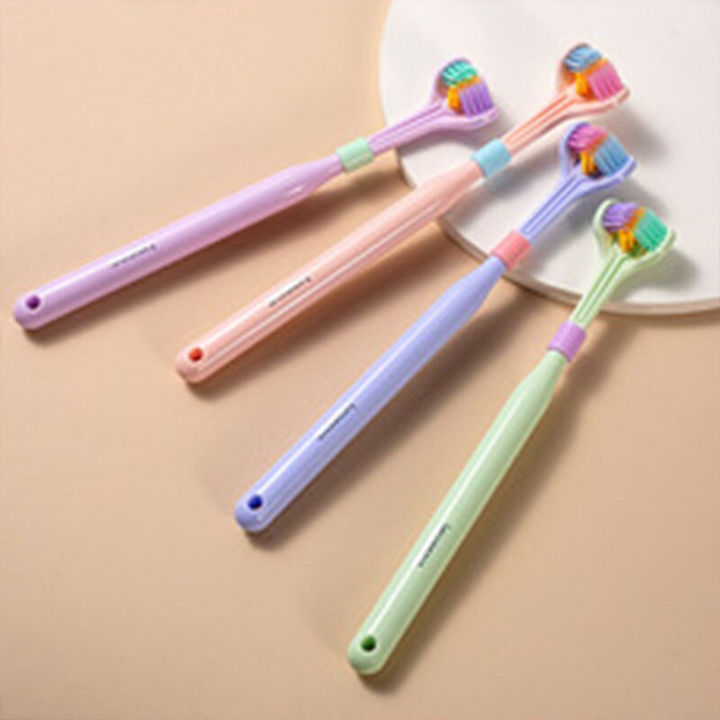 Three-Sided Soft Toothbrush