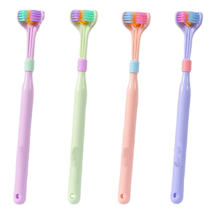 Three-Sided Soft Toothbrush